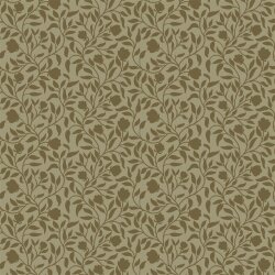 Baumwollsatin Stretch FLOWER Blätter - moosgrün