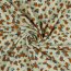 LeinenJersey kleine Blumen - natur/DARK APRICOT/BLUE