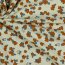 LeinenJersey kleine Blumen - natur/DARK APRICOT/BLUE