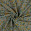 LeinenJersey kleine Blumen - grau