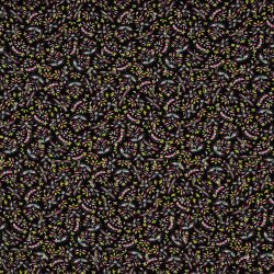 Viskose Lurex kleine Blumen - schwarz