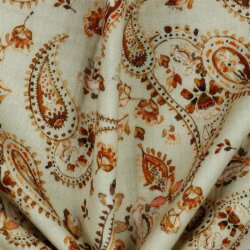 Musselin Digital Paisley - sand