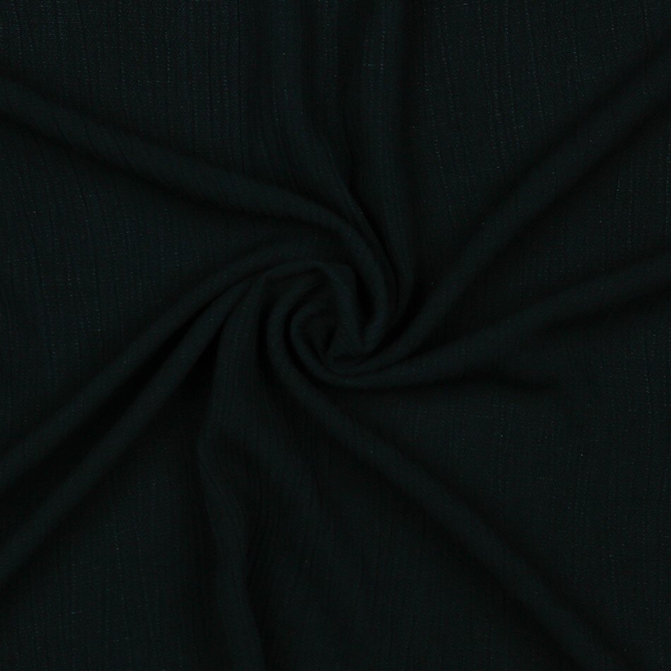 Viskose Leinen gecrasht - schwarz