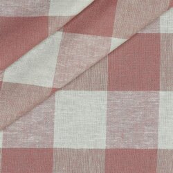 Viskose Leinen YARN DYED CHECK - altrosa