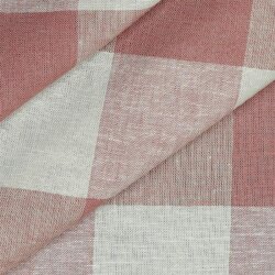 Viskose Leinen YARN DYED CHECK - altrosa