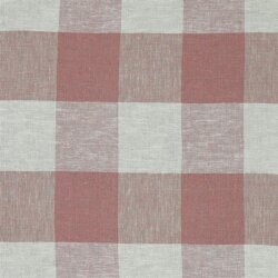 Viskose Leinen YARN DYED CHECK - altrosa