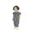 Doppelseitiger Musselin CHECKS - grau