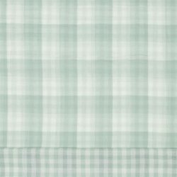 Doppelseitiger Musselin CHECKS - nilblau