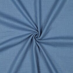 Musselin feine Glitzerpunkte - indigoblau