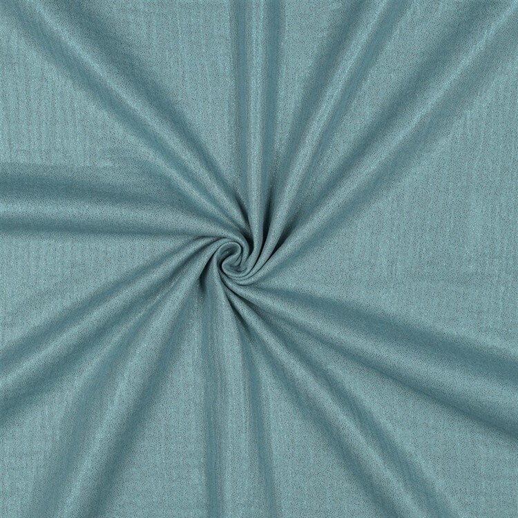 Musselin feine Glitzerpunkte - nilblau