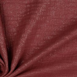 Musselin feine Glitzerpunkte - malve