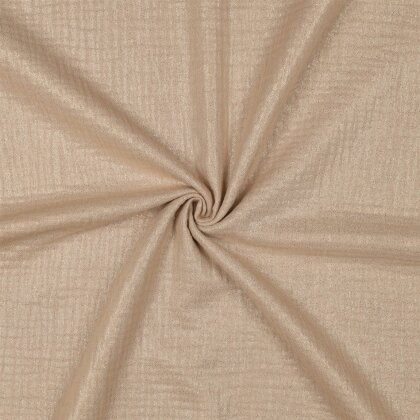 Musselin feine Glitzerpunkte - beige