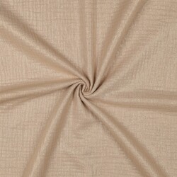 Musselin feine Glitzerpunkte - beige