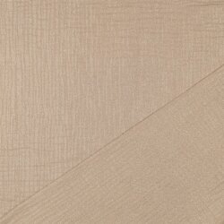 Musselin feine Glitzerpunkte - beige