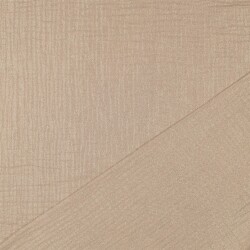 Musselin feine Glitzerpunkte - beige