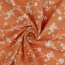 Baumwollstoff vorgewaschen Blumen - orange