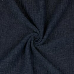 Musselin *Vera* - dunkelblaublau meliert