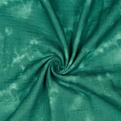 Musselin Digital Tie Dye - dunkelcyanblau