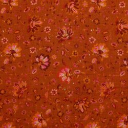 Musselin Digital Paisley - dunkelorange