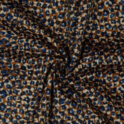 Baumwollsatin Stretch Tiere  - hellrost