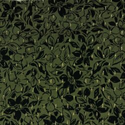 Viskose Lurex Blumen - gurkengrün