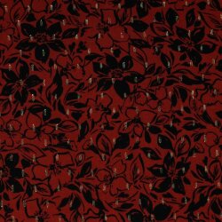 Viskose Lurex Blumen - terracotta