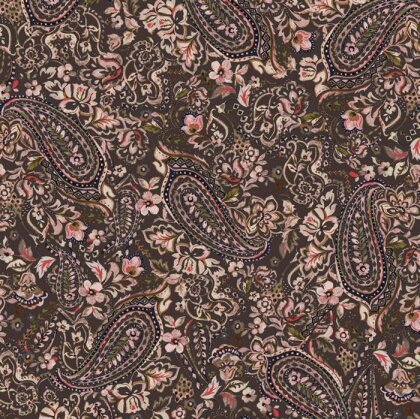Viskose Jersey Digital Paisley - braun