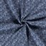Musselin Blumenregen - jeansblau