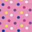 French Terry grosse bunte Punkte - hellpink