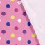 French Terry grosse bunte Punkte - hellpink