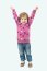 French Terry grosse bunte Punkte - hellpink