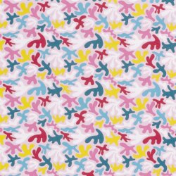 Baumwolljersey bunte Formen - hellrosa