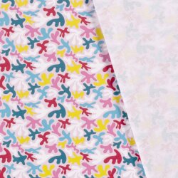 Baumwolljersey bunte Formen - hellrosa