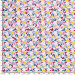 Baumwolljersey bunte Formen - hellrosa