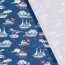Baumwolljersey Dinosaurierangriff saphirblau