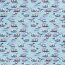 Baumwolljersey Dinosaurierangriff - babyblau