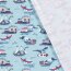 Baumwolljersey Dinosaurierangriff - babyblau