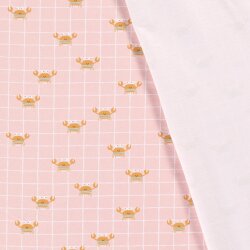 Baumwolljersey Krabben im Netz - softrosa