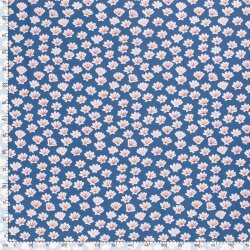 Baumwolljersey Muscheln Indigoblau