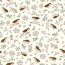 Baumwolljersey Vögel mit Blumenzweigen wollweiss