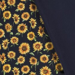 Softshell Digital Sonnenblumen - dunkelblau