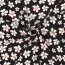 Chiffon-Georgette Digital Blumen - schwarz