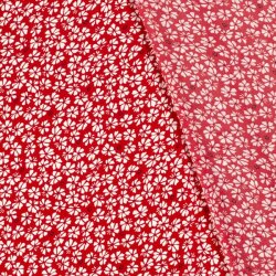 Chiffon-Georgette Digital Blumen - rot