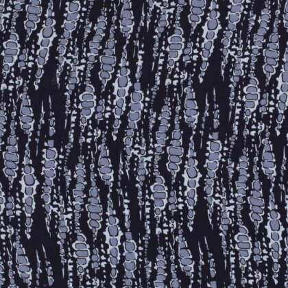 Viskose-Krepp mit Muster - dunkelblau