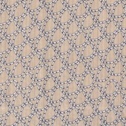 Baumwoll-Viskose slub mit Muster - beige