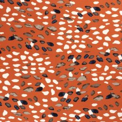 Viskose Jersey mit Muster - orange