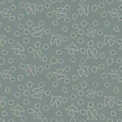 Ganzjahressweat Vögel - dunkelmint