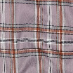 Gabardine Schottenkaro Stretch - lila/braun