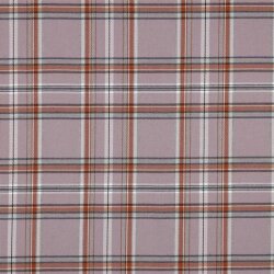 Gabardine Schottenkaro Stretch - lila/braun