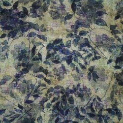Viskose Digital FLORAL - salbei